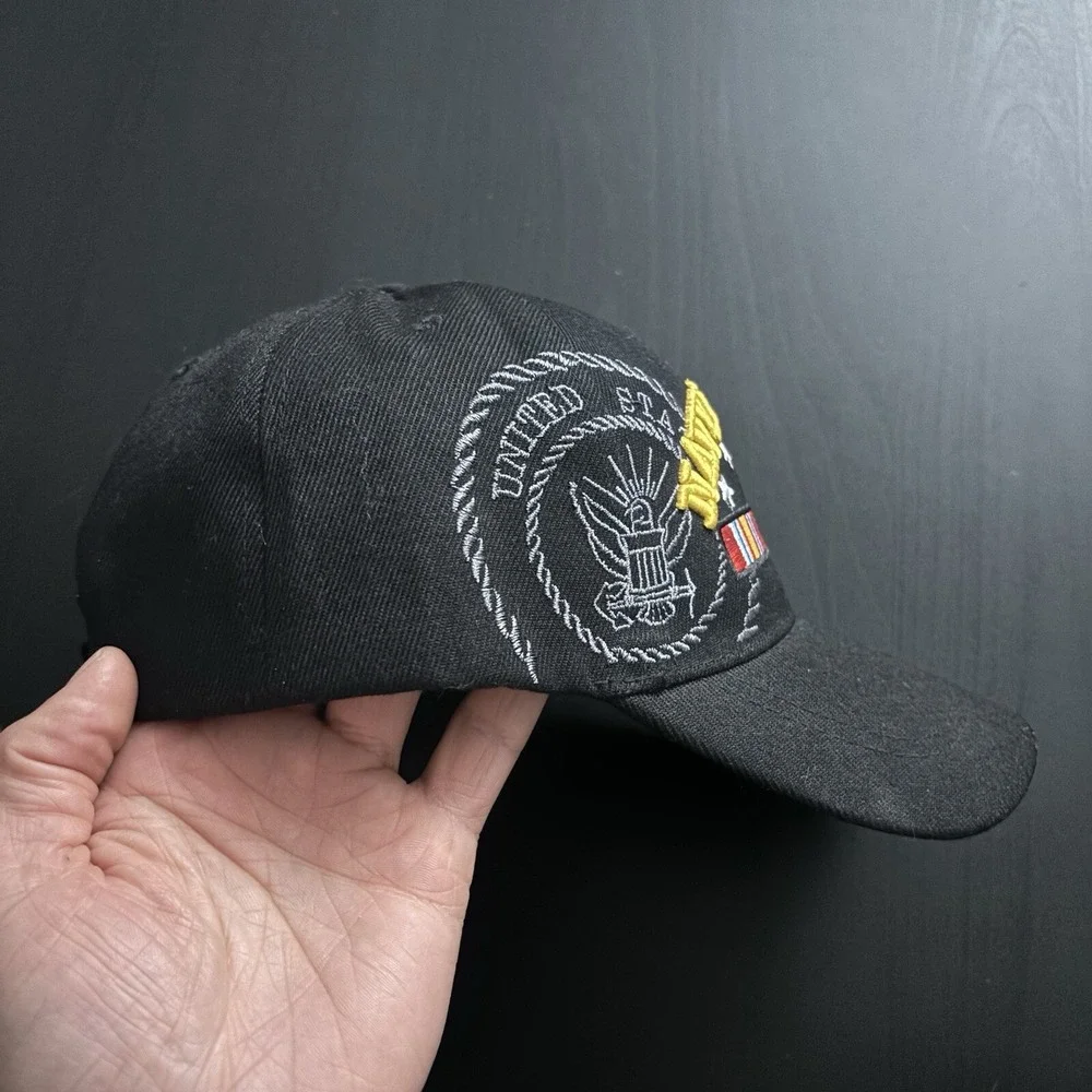 United State Navy Veteran Hat‎ USN Vet Baseball Cap Embroidered Logo OSFM